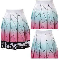 Cossky Demon Slayer Kochou Shinobu Cosplay Costume Pleated Skirt New Arrivals