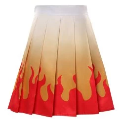 Fandombuy Demon Slayer Rengoku Kyoujurou Cosplay Costume Pleated Skirt Halloween Carnival Suit