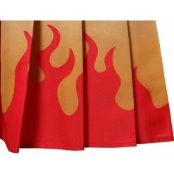 Fandombuy Demon Slayer Rengoku Kyoujurou Cosplay Costume Pleated Skirt Halloween Carnival Suit