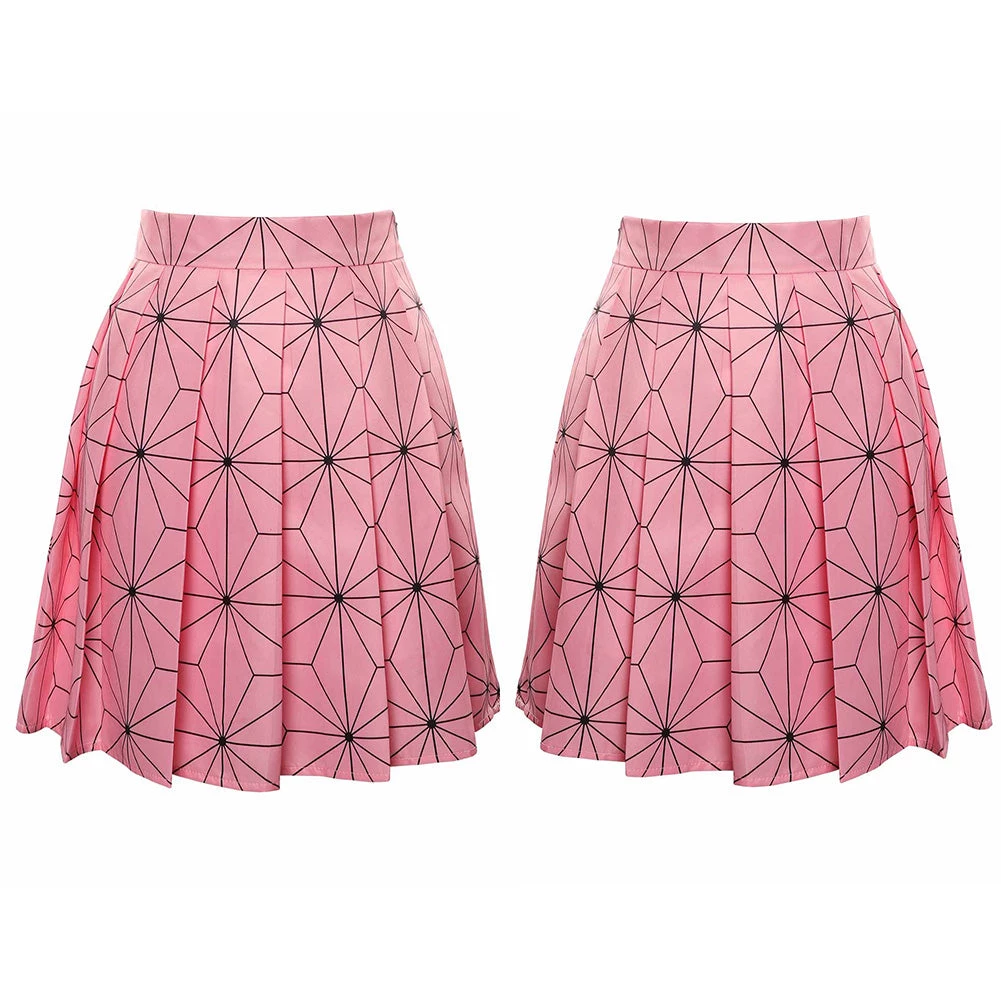 New Cosplaysky New Arrivals Demon Slayer Kamado Nezuko Cosplay Costume Pleated Skirt 4 New Cosplaysky New Arrivals Demon Slayer Kamado Nezuko Cosplay Costume Pleated Skirt
