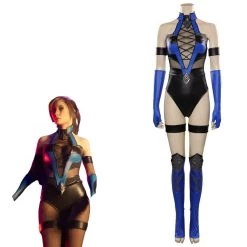 Fansholiday Mortal Kombat 4 Kitana Cosplay Costume Jumpsuit Outfits Halloween Carnival Suit New Arrivals