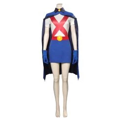 Viele Kostüme Young Justice Miss Martian Cosplay Costume T-shirt Skirt Cloak Outfits New Arrivals