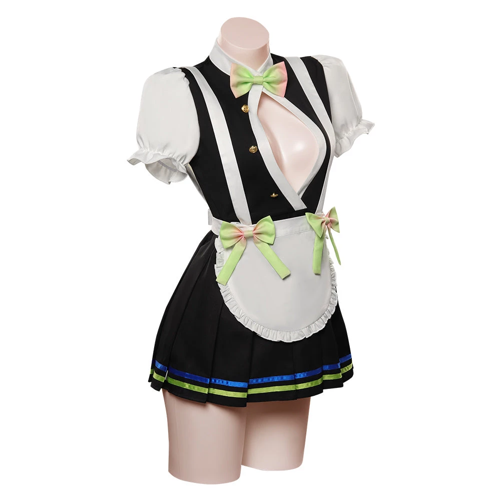 NewCosplay Demon Slayer Kanroji Mitsuri Cosplay Costume Maid Dress Outfits Halloween Carnival Suit New Arrivals 7 NewCosplay Demon Slayer Kanroji Mitsuri Cosplay Costume Maid Dress Outfits Halloween Carnival Suit New Arrivals