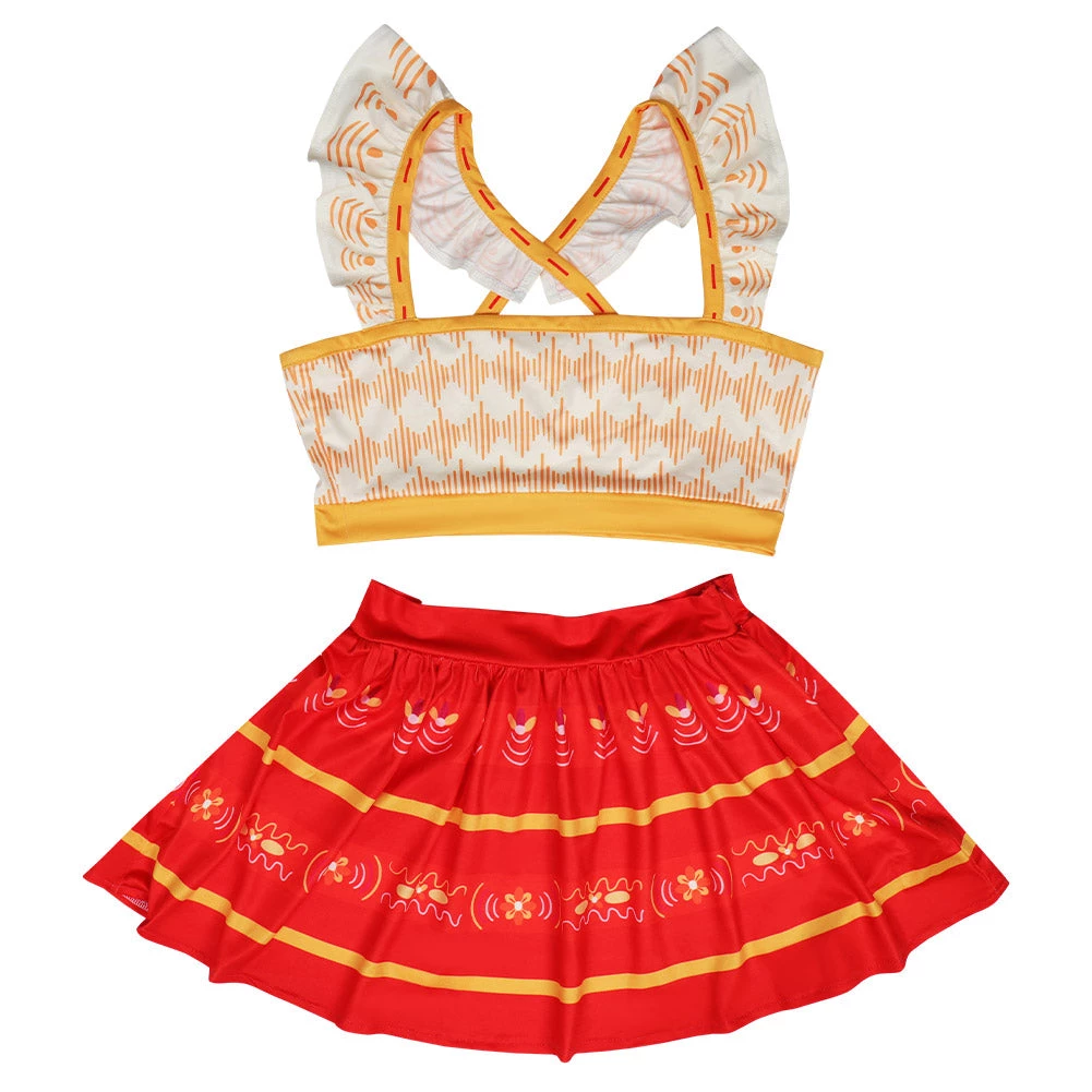 NewCosplay New Arrivals Encanto Dolores Madrigal Original Designer Cosplay Costume Two-pieces Skirt Swimsuit-cossky® 10 NewCosplay New Arrivals Encanto Dolores Madrigal Original Designer Cosplay Costume Two-pieces Skirt Swimsuit-cossky®