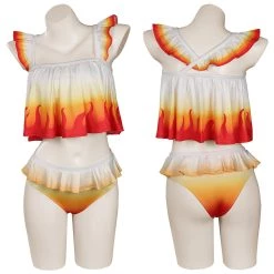 NewCosplay New Arrivals Demon Slayer Rengoku Kyoujurou Bikni Swimsuit Original Designers Cosplay Costume-Cossky®