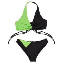 NewCosplay New Arrivals Kim Possible Shego Swimsuit Cosplay Costume Two-Piece Swimwear Outfits