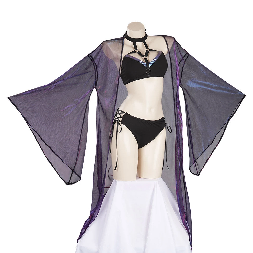 NewCosplay LoL TheWidow Maker Evelynn Sexy Swimsuit Cosplay Costume Swimwear Cloak Outfits 7 NewCosplay LoL TheWidow Maker Evelynn Sexy Swimsuit Cosplay Costume Swimwear Cloak Outfits