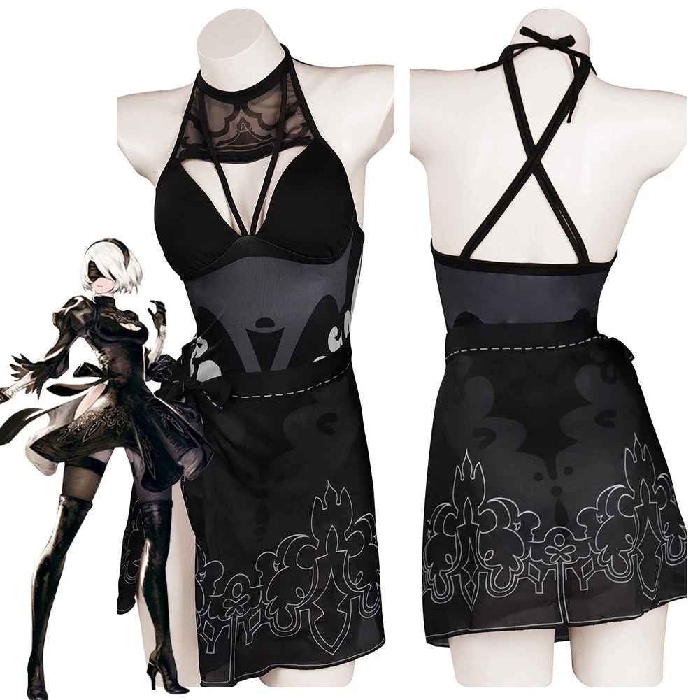 NewCosplay New Arrivals NieR:Automata YoRHa No.2 Sexy Swimsuit Cosplay Costume 3 NewCosplay New Arrivals NieR:Automata YoRHa No.2 Sexy Swimsuit Cosplay Costume