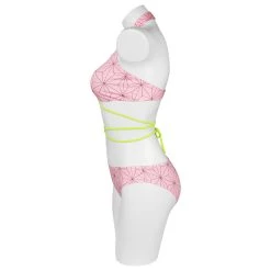 NewCosplay Demon Slayer Kamado Nezuko Swimsuit Cosplay Costume Two-Piece Swimwear Outfits Halloween Carnival Suit New Arrivals