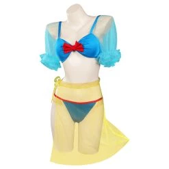 Cosplaygift New Arrivals Snow White Swimsuit Cosplay Costume Three-Piece Swimwear Outfits Halloween Carnival Suit