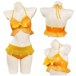 Fansholiday New Arrivals Demon Slayer Agatsuma Zenitsu Swimsuit Cosplay Costume Two-Piece Bikini Swimwear Outfits 13 Fansholiday New Arrivals Demon Slayer Agatsuma Zenitsu Swimsuit Cosplay Costume Two-Piece Bikini Swimwear Outfits