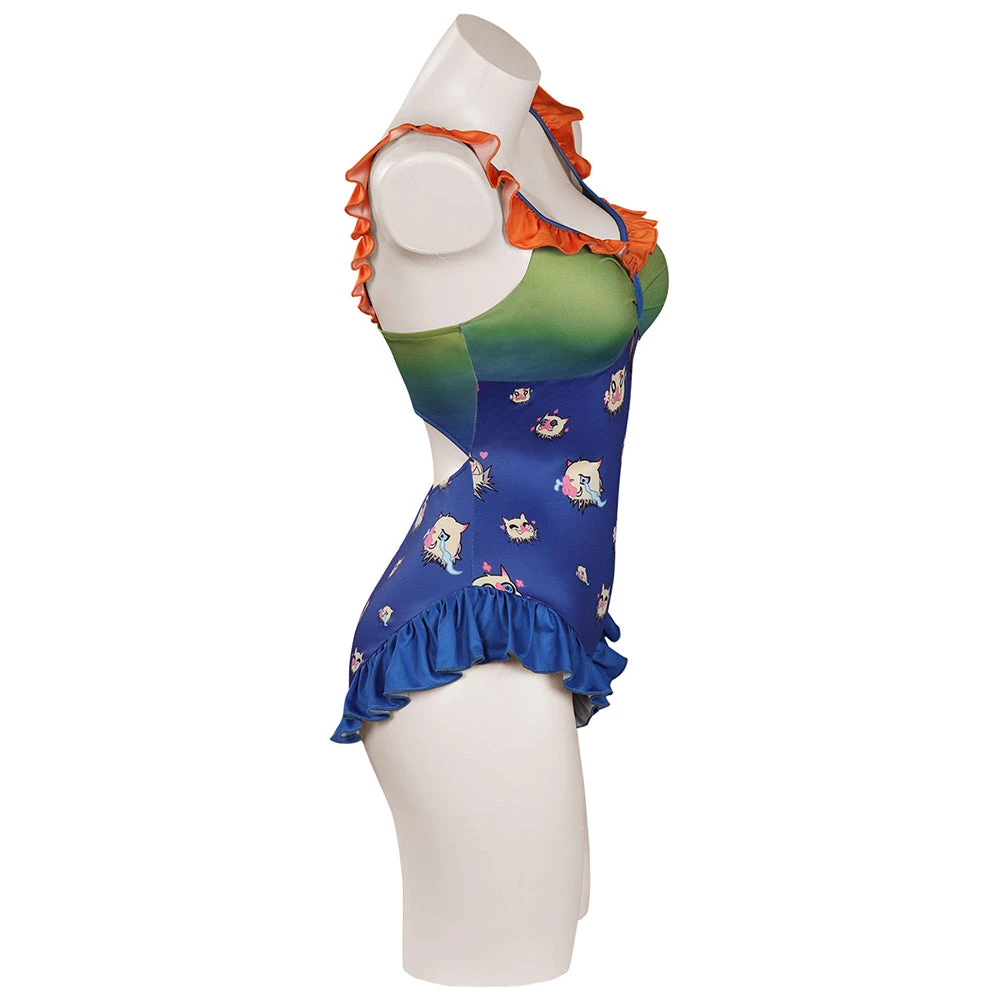 NewCosplay Anime Demon Slayer Hashibira Inosuke Sexy One-Piece Swimsuit Original Designers Cosplay Custome- New Arrivals 9 NewCosplay Anime Demon Slayer Hashibira Inosuke Sexy One-Piece Swimsuit Original Designers Cosplay Custome- New Arrivals