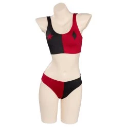 NewCosplay New Arrivals Harley Quinn/Harleen Quinzel Swimsuit Cosplay Costume Two-Piece Swimwear