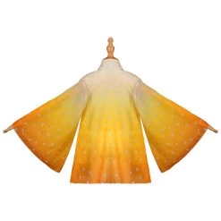 NewCosplay Children Kids Demon Slayer Agatsuma Zenitsu Cosplay Cloak Cape Kimono Coat