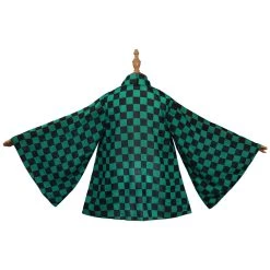 NewCosplay Children Kids Demon Slayer Kamado Tanjiro Cosplay Cloak Cape Kimono Coat