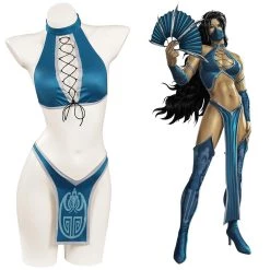 NewCosplay Mortal Kombat Kitana Sexy Bikini Swimsuit Cosplay Costume New Arrivals