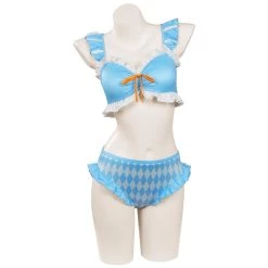 CosplaySky Alice In Wonderland Alice Swimsuit Cosplay Costume Two-Piece Bikini Swimwear Outfits