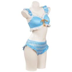 CosplaySky Alice In Wonderland Alice Swimsuit Cosplay Costume Two-Piece Bikini Swimwear Outfits