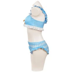 CosplaySky Alice In Wonderland Alice Swimsuit Cosplay Costume Two-Piece Bikini Swimwear Outfits