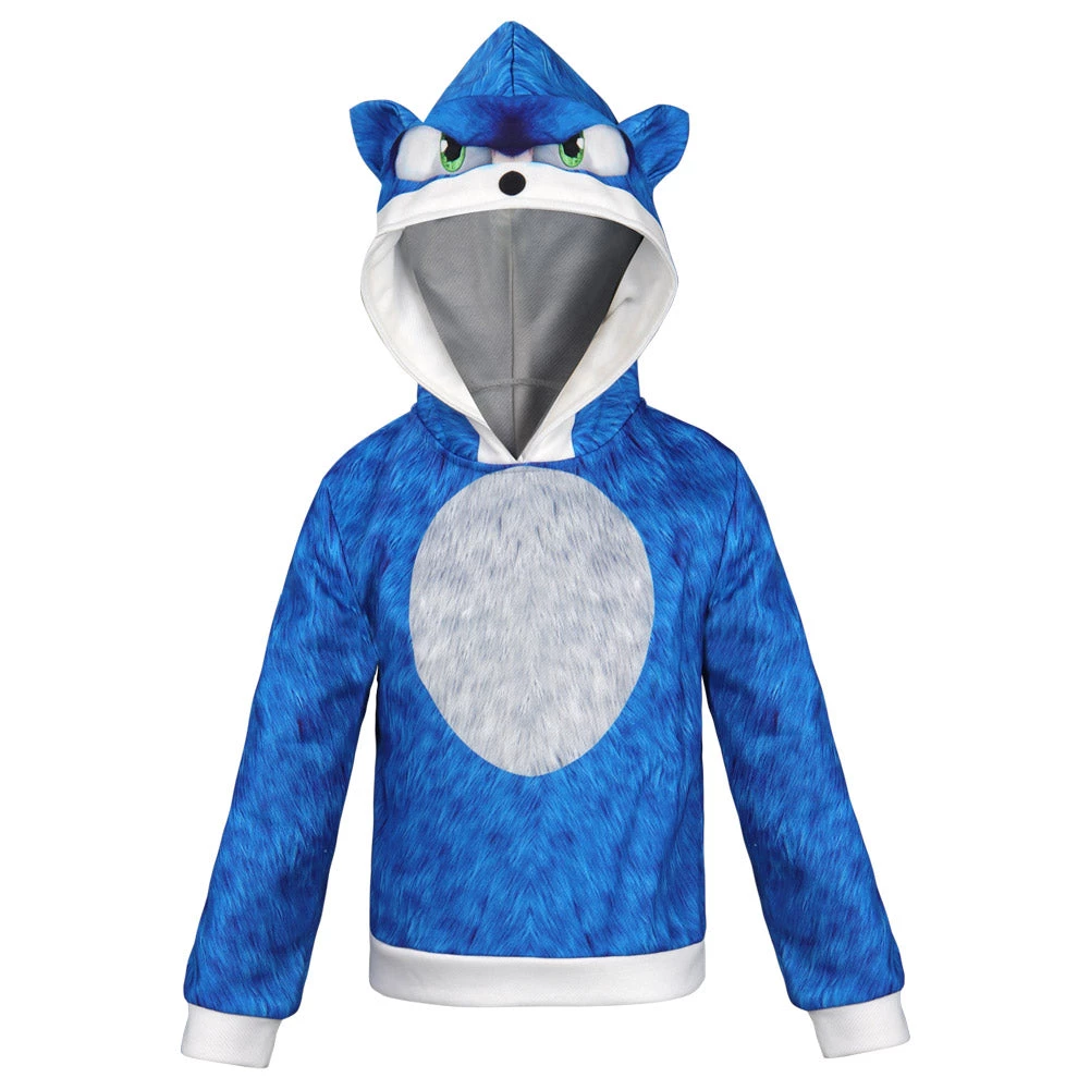 NewCosplay New Arrivals Kids Sonic The Hedgehog 2 (2022) Sonic Hoodie Hooded Sweatshirt 4 NewCosplay New Arrivals Kids Sonic The Hedgehog 2 (2022) Sonic Hoodie Hooded Sweatshirt
