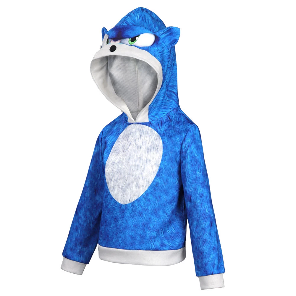 NewCosplay New Arrivals Kids Sonic The Hedgehog 2 (2022) Sonic Hoodie Hooded Sweatshirt 5 NewCosplay New Arrivals Kids Sonic The Hedgehog 2 (2022) Sonic Hoodie Hooded Sweatshirt
