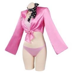 Viele Kostüme New Arrivals Retro Pink Ladies Grease Swimsuit Cosplay Costume Jumpsuit Swimwear Halloween Carnival Suit