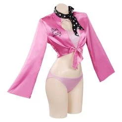 Viele Kostüme New Arrivals Retro Pink Ladies Grease Swimsuit Cosplay Costume Jumpsuit Swimwear Halloween Carnival Suit