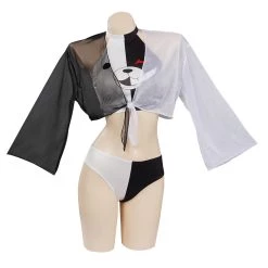 Viele Kostüme New Arrivals Danganronpa Bikini Swimsuit Cosplay Costume Sexy Swimwear Cloak Outfits