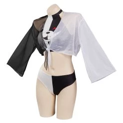 Viele Kostüme New Arrivals Danganronpa Bikini Swimsuit Cosplay Costume Sexy Swimwear Cloak Outfits