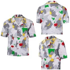 NewCosplay Stranger Things 4 Dustin Henderson Cosplay T-shirt Short Sleeve Shirt