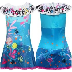 New Cosplaysky New Arrivals Kids Children Original Design Encanto Mirabel Cosplay Costume A-shape Jumpsuit Sleepwear