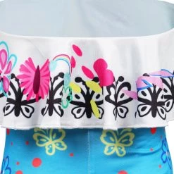NewCossky New Arrivals Kids Children Encanto Mirabel Original Design Swimsuit Cosplay Costume Jumpsuit Swimwear Outfits
