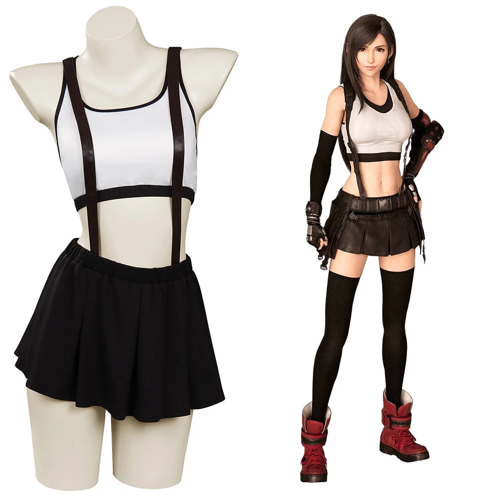 INSWEAR Final Fantasy 7 Remake Tifa Lockhart Cosplay Costumes 3 INSWEAR Final Fantasy 7 Remake Tifa Lockhart Cosplay Costumes
