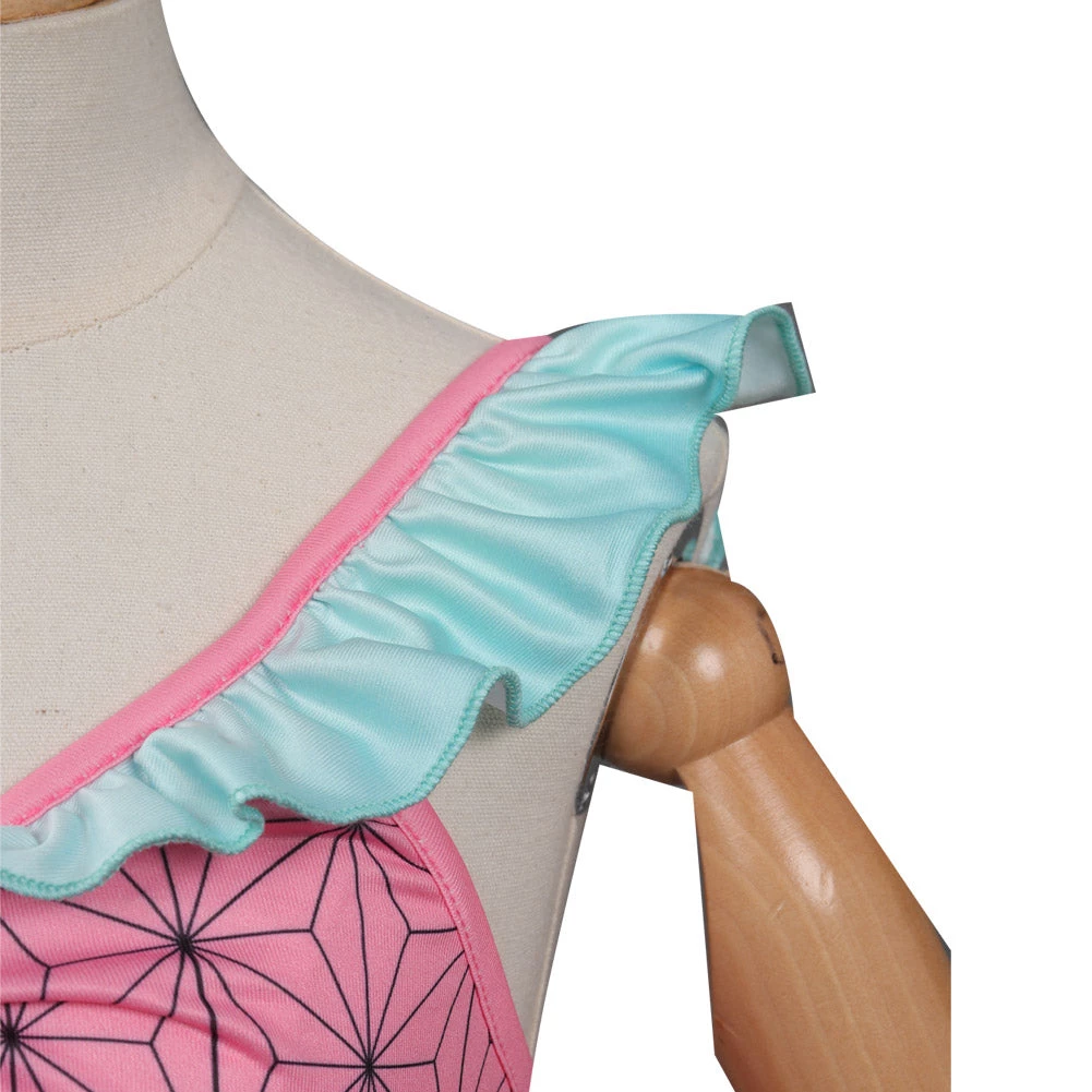 New Cosplaysky Kids Girls Demon Slayer Kamado Nezuko Cosplay Costumes Jumpsuit Swimsuit New Arrivals 8 New Cosplaysky Kids Girls Demon Slayer Kamado Nezuko Cosplay Costumes Jumpsuit Swimsuit New Arrivals