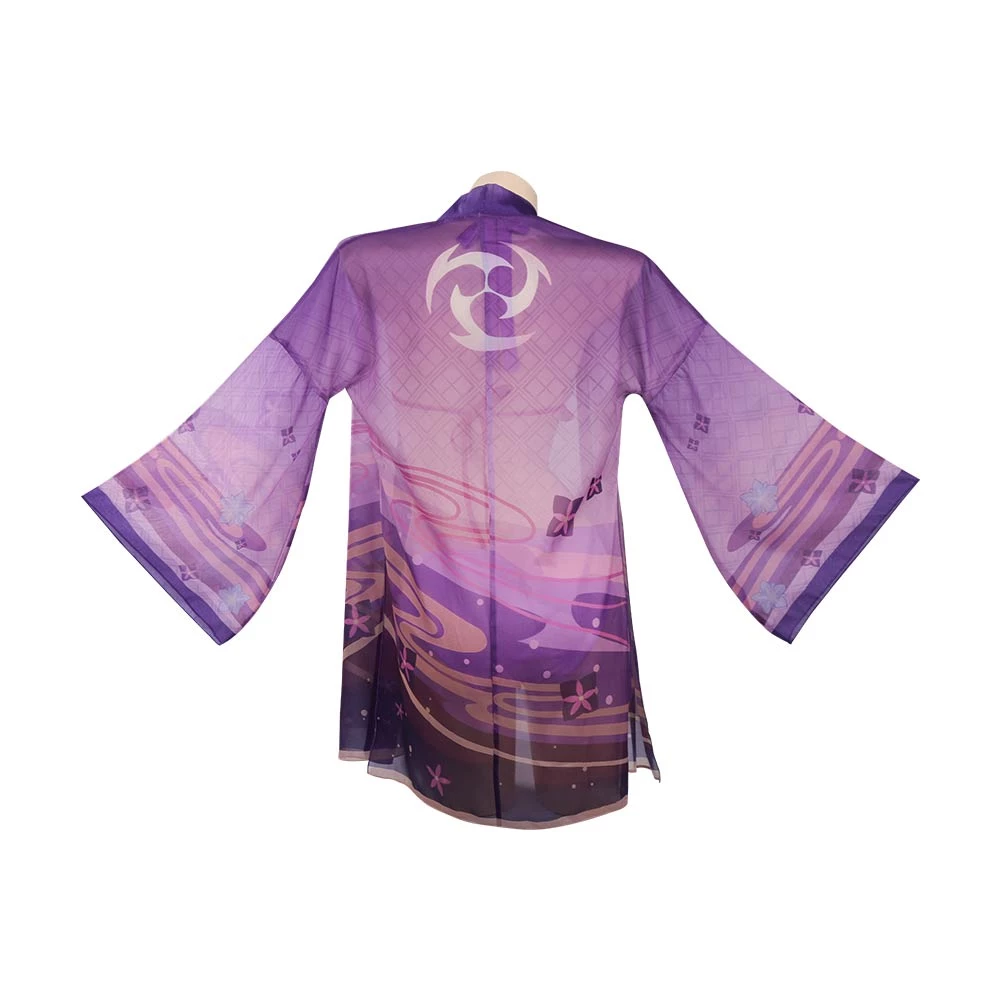 CosplaySky Genshin Impact Raiden Shogun Beelzebul Swimsuit Cosplay Costume Bikini Top Shorts Cloak Outfits 6 CosplaySky Genshin Impact Raiden Shogun Beelzebul Swimsuit Cosplay Costume Bikini Top Shorts Cloak Outfits