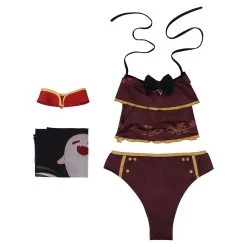 Cossky Genshin Impact Hutao Swimsuit Cosplay Costume Outfits Halloween Carnival Suit