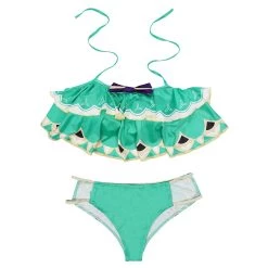 CosplaySky Genshin Impact Venti Cosplay Costume Bikini Top Shorts Swimsuit Outfits New Arrivals