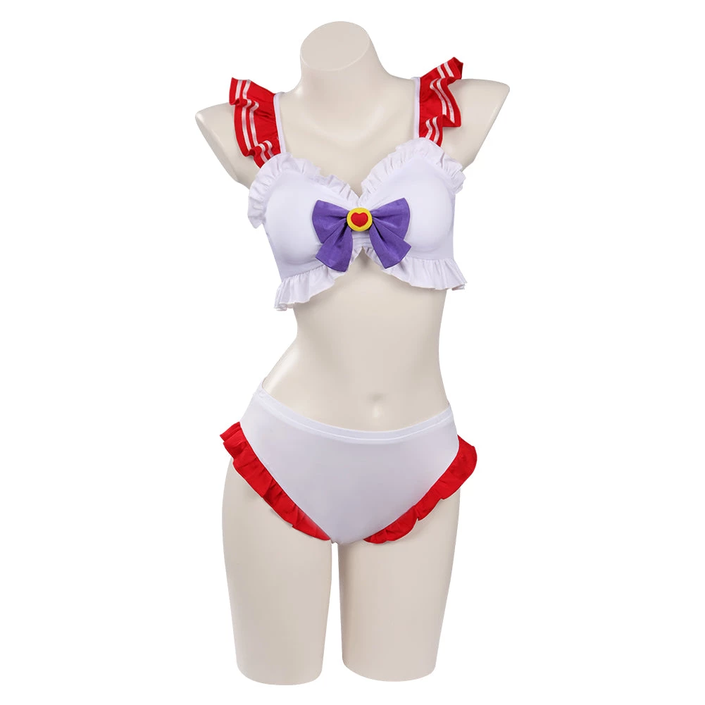NewCosplay Sailor Moon Huo Yeli Original Design Swimsuit Cosplay Costume Bikini Top Shorts Outfits 4 NewCosplay Sailor Moon Huo Yeli Original Design Swimsuit Cosplay Costume Bikini Top Shorts Outfits