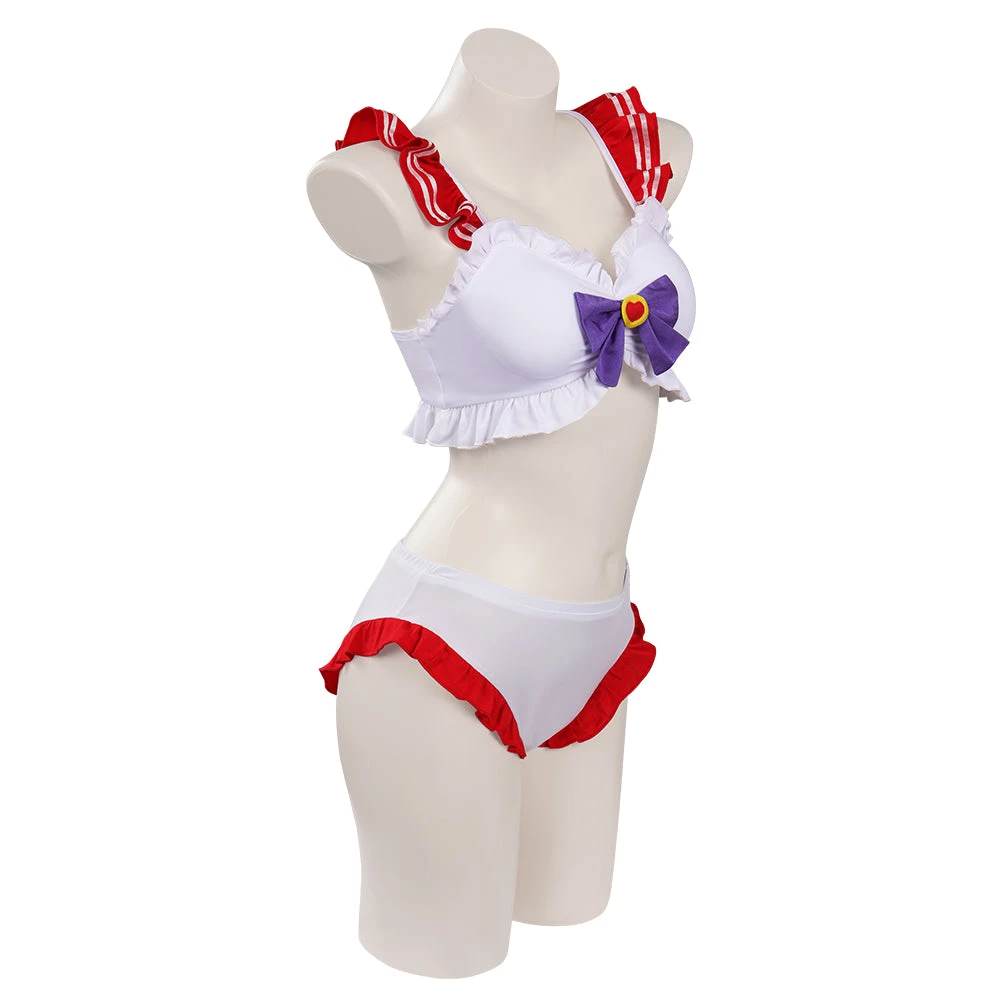 NewCosplay Sailor Moon Huo Yeli Original Design Swimsuit Cosplay Costume Bikini Top Shorts Outfits 7 NewCosplay Sailor Moon Huo Yeli Original Design Swimsuit Cosplay Costume Bikini Top Shorts Outfits