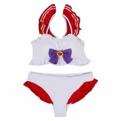 NewCosplay Sailor Moon Huo Yeli Original Design Swimsuit Cosplay Costume Bikini Top Shorts Outfits 15 NewCosplay Sailor Moon Huo Yeli Original Design Swimsuit Cosplay Costume Bikini Top Shorts Outfits