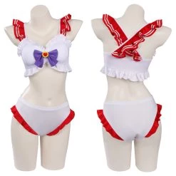 NewCosplay Sailor Moon Huo Yeli Original Design Swimsuit Cosplay Costume Bikini Top Shorts Outfits
