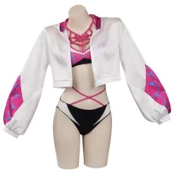 CosplaySky New Arrivals Spider-Man: Across The Spider-Verse Gwen Stacy Cosplay CostumeTop Shorts Cloak Swimsuit Outfits Halloween Carnival Suit