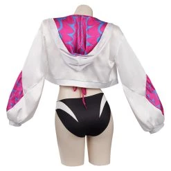 CosplaySky New Arrivals Spider-Man: Across The Spider-Verse Gwen Stacy Cosplay CostumeTop Shorts Cloak Swimsuit Outfits Halloween Carnival Suit