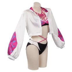 CosplaySky New Arrivals Spider-Man: Across The Spider-Verse Gwen Stacy Cosplay CostumeTop Shorts Cloak Swimsuit Outfits Halloween Carnival Suit
