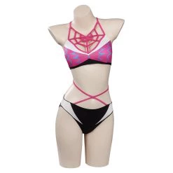 CosplaySky New Arrivals Spider-Man: Across The Spider-Verse Gwen Stacy Cosplay CostumeTop Shorts Cloak Swimsuit Outfits Halloween Carnival Suit
