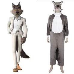 NewCosplay New Arrivals The Bad Guys Wolf Cosplay Costume Sleepwear Jumpsuit Pajamas