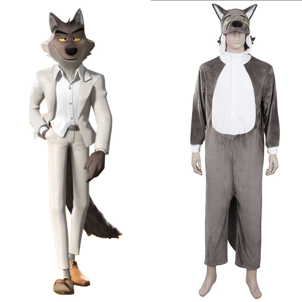 NewCosplay New Arrivals The Bad Guys Wolf Cosplay Costume Sleepwear Jumpsuit Pajamas 3 NewCosplay New Arrivals The Bad Guys Wolf Cosplay Costume Sleepwear Jumpsuit Pajamas