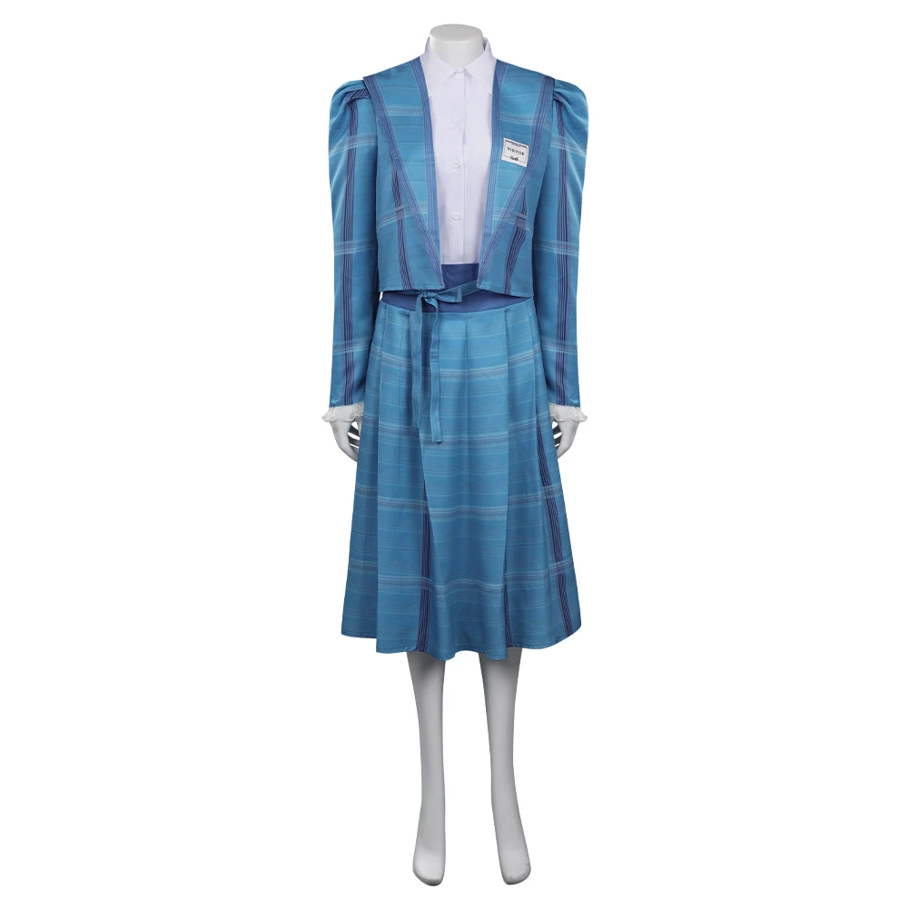 Fansholiday New Arrivals Stranger Things Season 4 (2022) Nancy Wheeler Retro Dress Cosplay Costume Outfits Halloween Carnival Suit 4 Fansholiday New Arrivals Stranger Things Season 4 (2022) Nancy Wheeler Retro Dress Cosplay Costume Outfits Halloween Carnival Suit