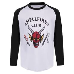 New Cosplaysky Stranger Things Season 4 (2022) Hellfire Club Shirt Long Sleeve T-shirt Cospaly Costume New Arrivals