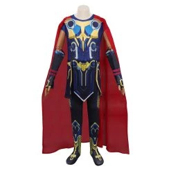 Fandomsky Kids Children Thor: Love And Thunder (2022) Thor Cosplay Costume Jumpsuit Cloak Outfits New Arrivals
